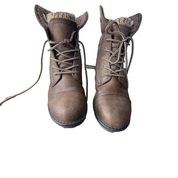 Women's Warm Boots Cliffs by White Mountain C25084 Duena Knit Tops Brown Size 7M - Picture 6 of 15